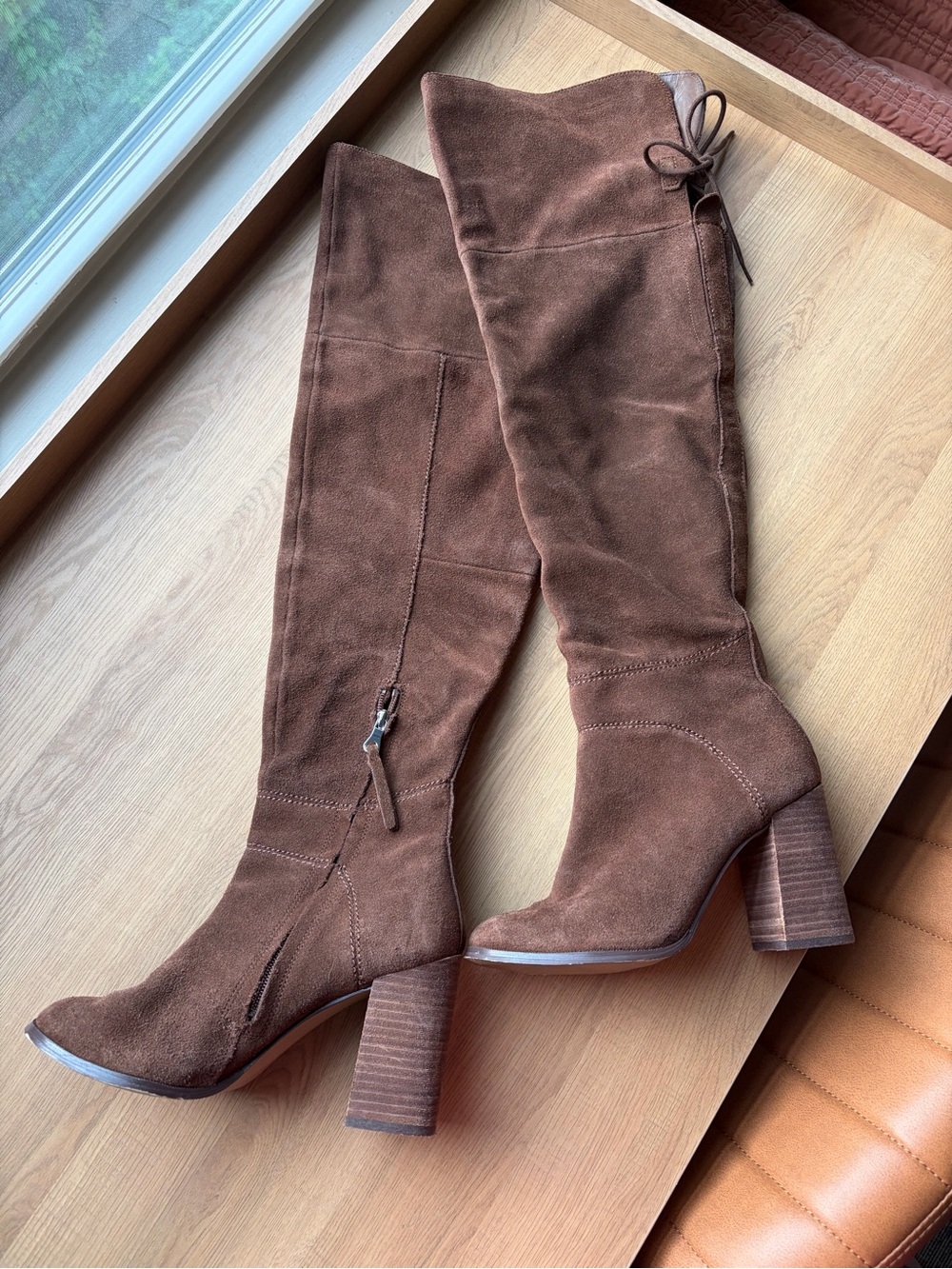 Steve Madden Novela Over-The-Knee Boots Brown Suede Size 8 🤎✨